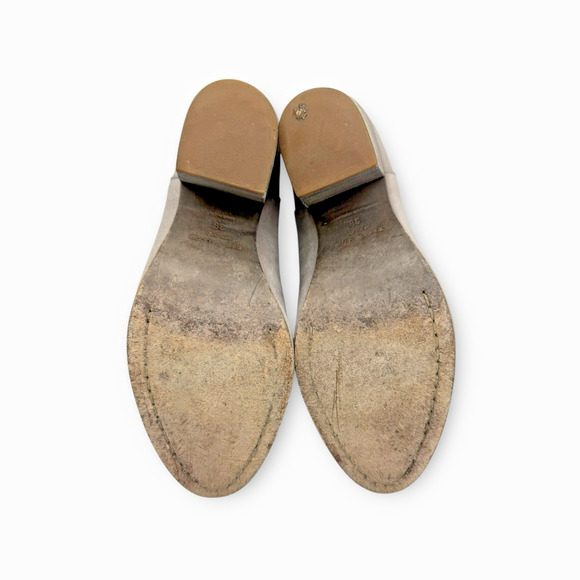 Rag & Bone Harrow Strap Booties Womens 38 / 8 Grey Nuuck Leather Heels Boots - Picture 8 of 13